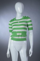 COURR?GES LIME GREEN AND WHITE