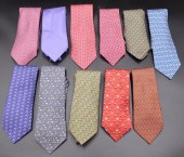 COUTURE. (11) HERMES SILK TIES