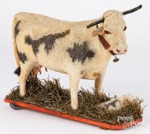 COW AND CALF PLATFORM PULL TOY