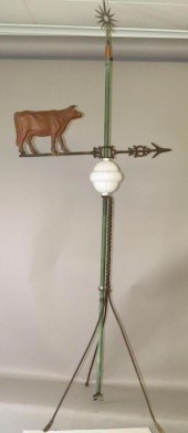 COW PATTERN LIGHTNING ROD WEAT