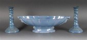 Cowan Pottery blue opalescent