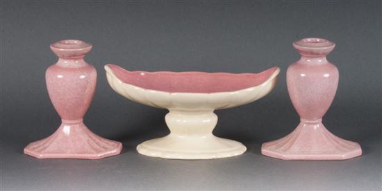 Cowan Pottery centerpiece and