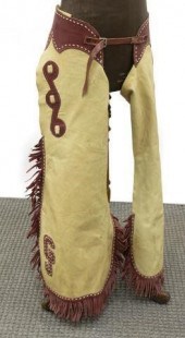 COWBOY RODEO LEATHER CHAPS(pai
