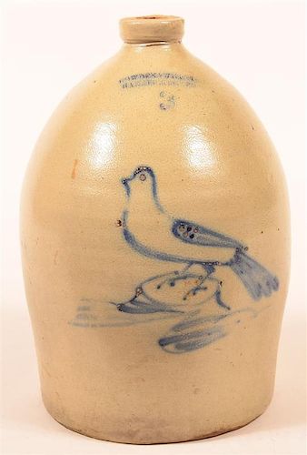 COWDEN & WILCOX STONEWARE BLUE SLIP