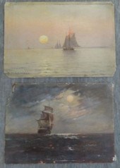 COWELL William W. Two Oil on P