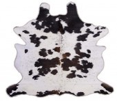 COWHIDE, BLACK ON WHITE, APPRO