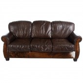COWHIDE & LEATHER UPHOLSTERED