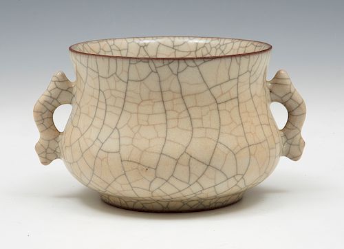 CRACKLE GLAZED CENSER WITH