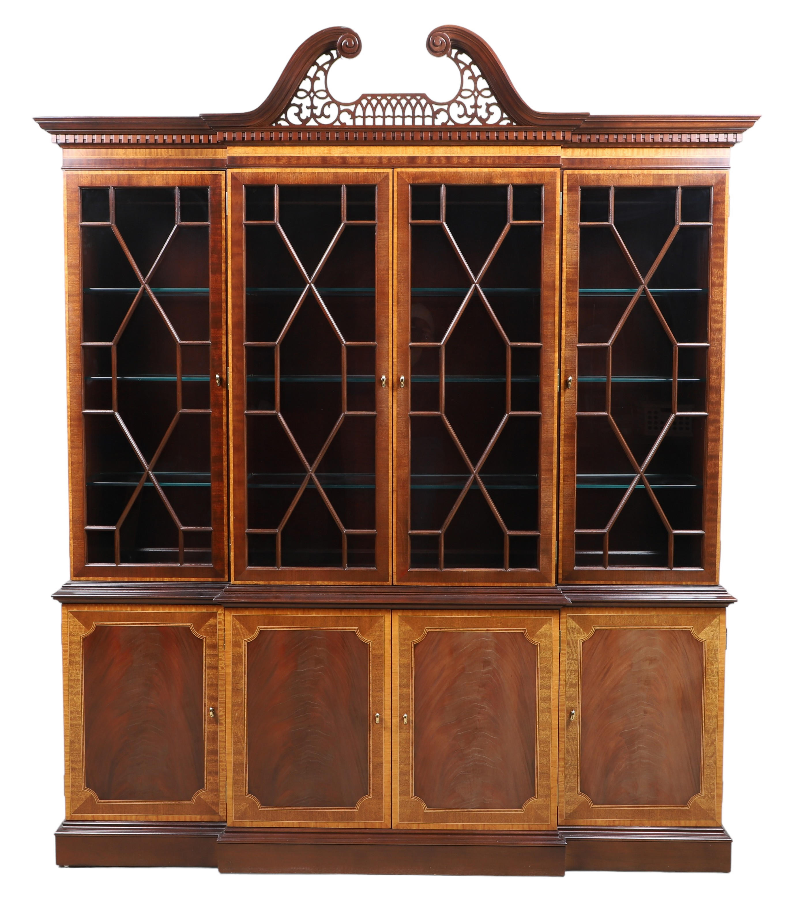 Craftique Mahogany inlaid 2-pc