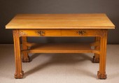 CRAFTSMAN ERA CARVED BEECHWOOD
