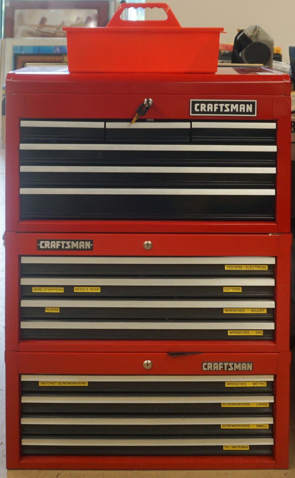 CRAFTSMAN RED ENAMEL PAINTED