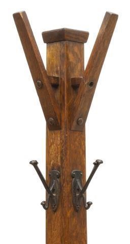 CRAFTSMAN STYLE OAK HALL TREE HAT &