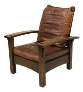 CRAFTSMAN STYLE OAK RECLINING