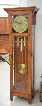 CRAFTSMAN STYLE OAK TALL CASE