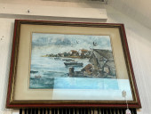 CRAIG KAVAFES WATERCOLOR "TOWN
