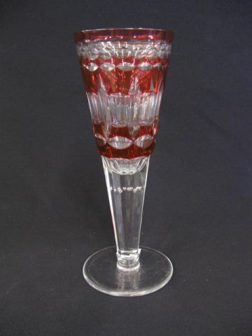 Cranberry Cut Glass Chalice