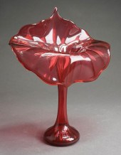 CRANBERRY GLASS JACK-IN-THE-PU