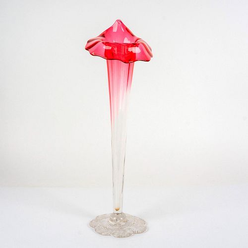 CRANBERRY GLASS LILY VASEVintage