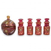 CRANBERRY GLASSWARE GROUPING S