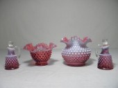 Cranberry hobnail opalescent a