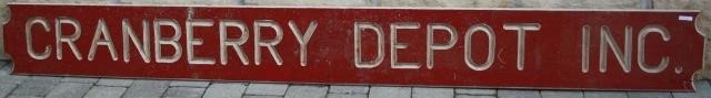 CRANBERRY SIGN, CRANBERRY DEPOT