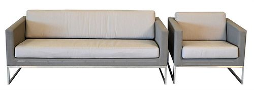 CRATE & BARREL FOUR PIECE OUTDOOR