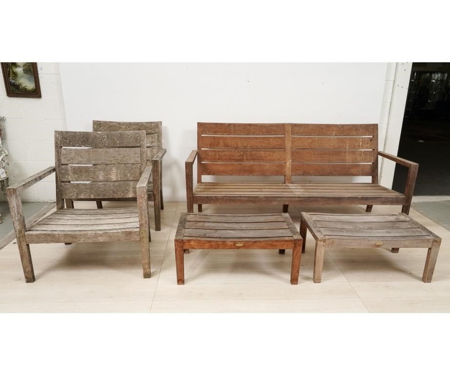 Crate & Barrel teak outdoor patio