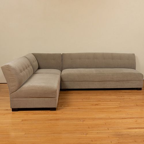 CRATE & BARREL TWILL UPHOLSTERED