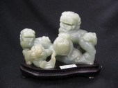 Craved Jade Figurine of Foo Do