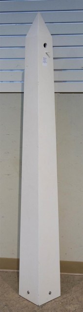CREAM PAINTED WOOD OBELISK BIR