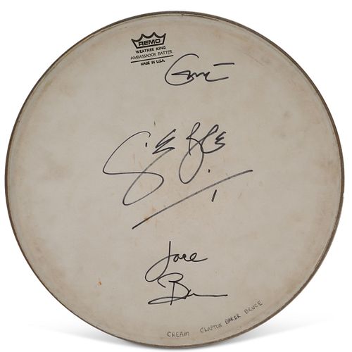 CREAM SIGNED DRUM