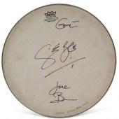 CREAM SIGNED DRUM HEADDESCRIPT