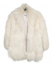 Cream Tibetan lamb shag coat,