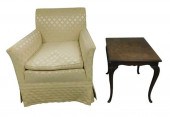 CREAM UPHOLSTERED ARMCHAIR ALO