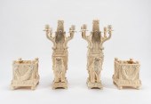 CREAMWARE ELEPHANT CANDELABRA