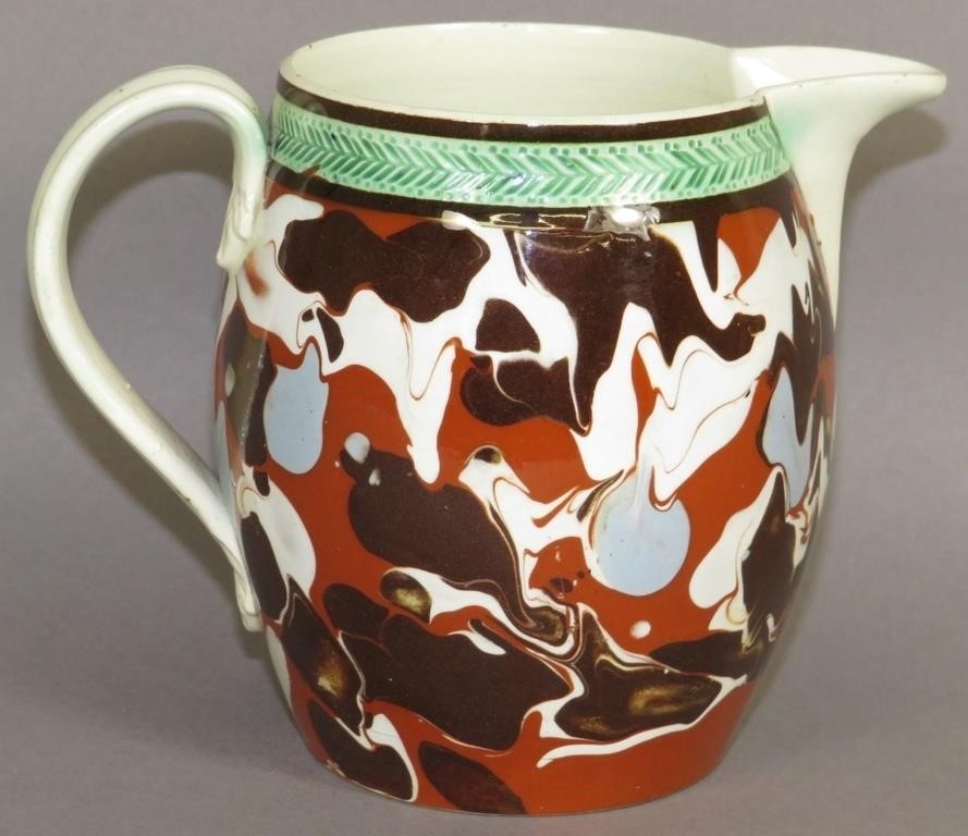 CREAMWARE MOCHA PITCHERca. 1815;