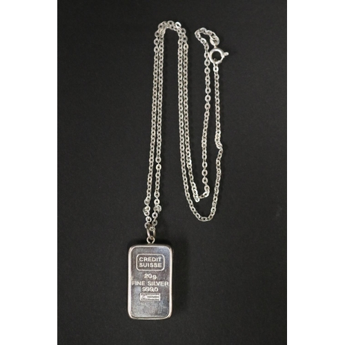 Credit Suisse 20g Fine Silver