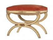CREME PEINTE AND GILT CURULE S