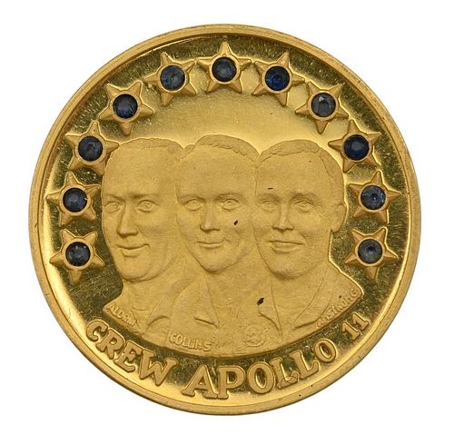 CREW APOLLO 11 GOLD MEDALLION,