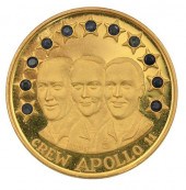 CREW APOLLO 11 GOLD MEDALLION