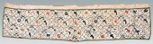 Crewel work bed valance, flora
