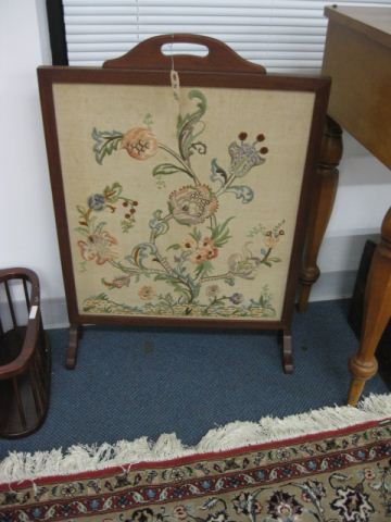 Crewel Work Fireplace Screen