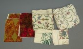 Crewell work textile lot.
