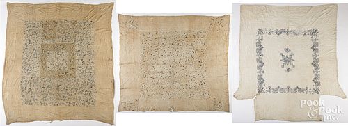 CREWELWORK BEDSPREADS WITH FLORAL