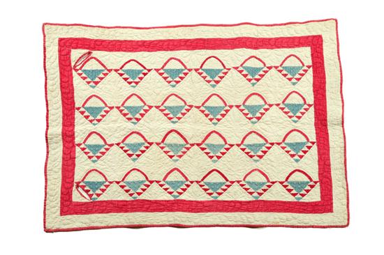 CRIB OR CRADLE QUILT.  American 