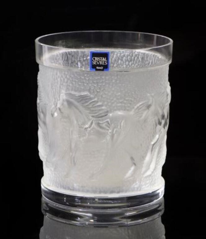 CRISTAL SEVRES ART CRYSTAL VASE