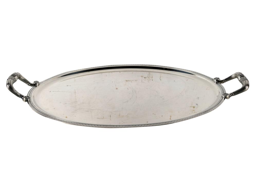 CRISTOFLE SILVERPLATE TWO-HANDLED