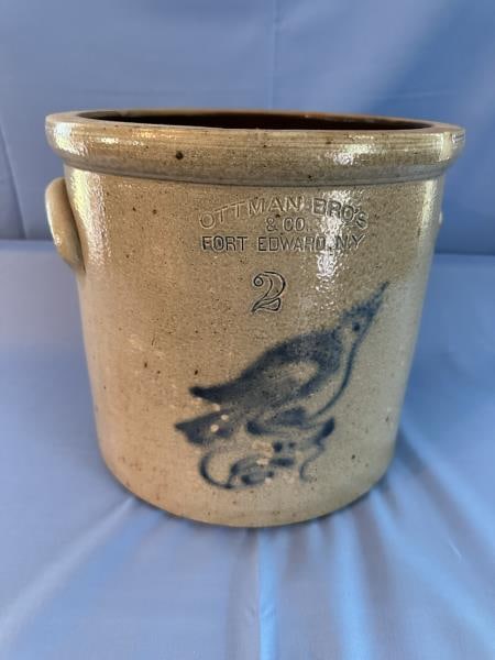 CROCK, 2 GAL, OTTMAN BRO'S + CO