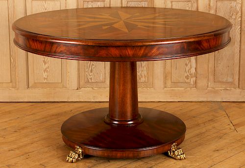 CROTCH MAHOGANY ROUND CENTER