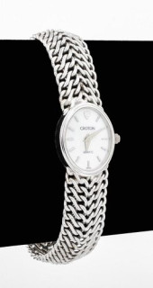 CROTON 14K WHITE GOLD WATCH<br